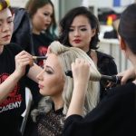 Kai Image Academy makeup artists preparing stage makeup